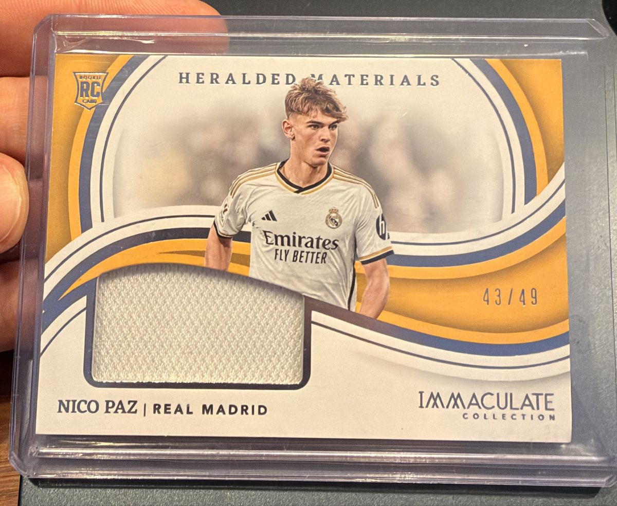 Panini Carte collezionabili: Nico Paz Real Madrid Panini Immaculate Patch 43/49 – Nuovo (secondo la descrizione) da Näfels venduto da JuniorM 2