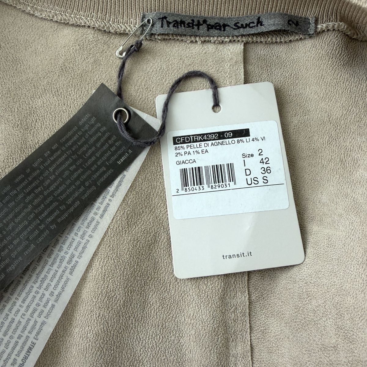 Giacche: TRANSIT PAR SUCH new beige leather jacket – Nuovo e nell'imballaggio originale da Emmen venduto da Nightingale_2022 8