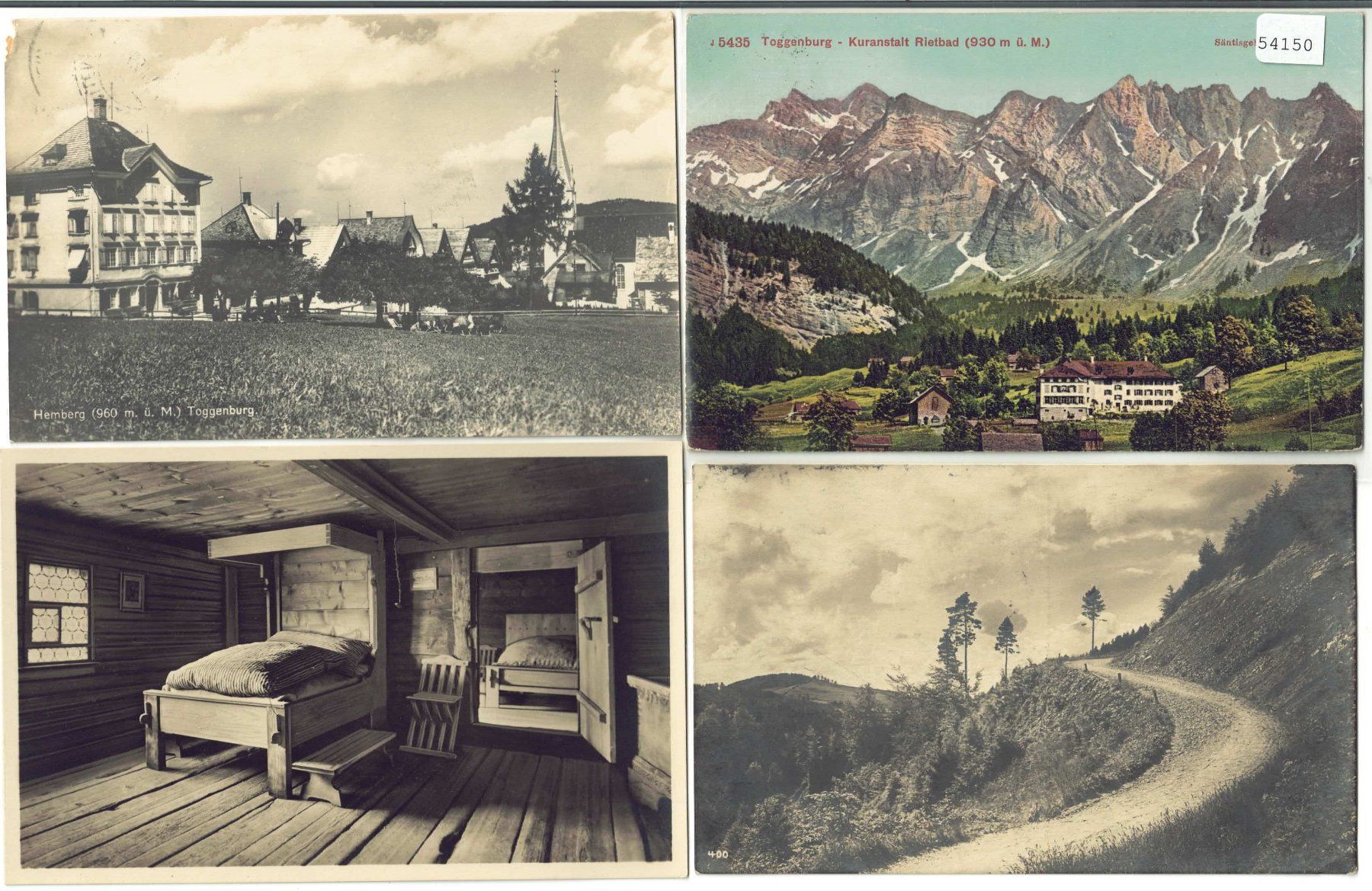 Cartoline postali: 4 AK - Toggenburg – Usato da Ettingen venduto da Kartenplanet
