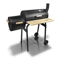 +BBQ SMOKER HOLZKOHLEGRILL GRILLWAGEN BAR