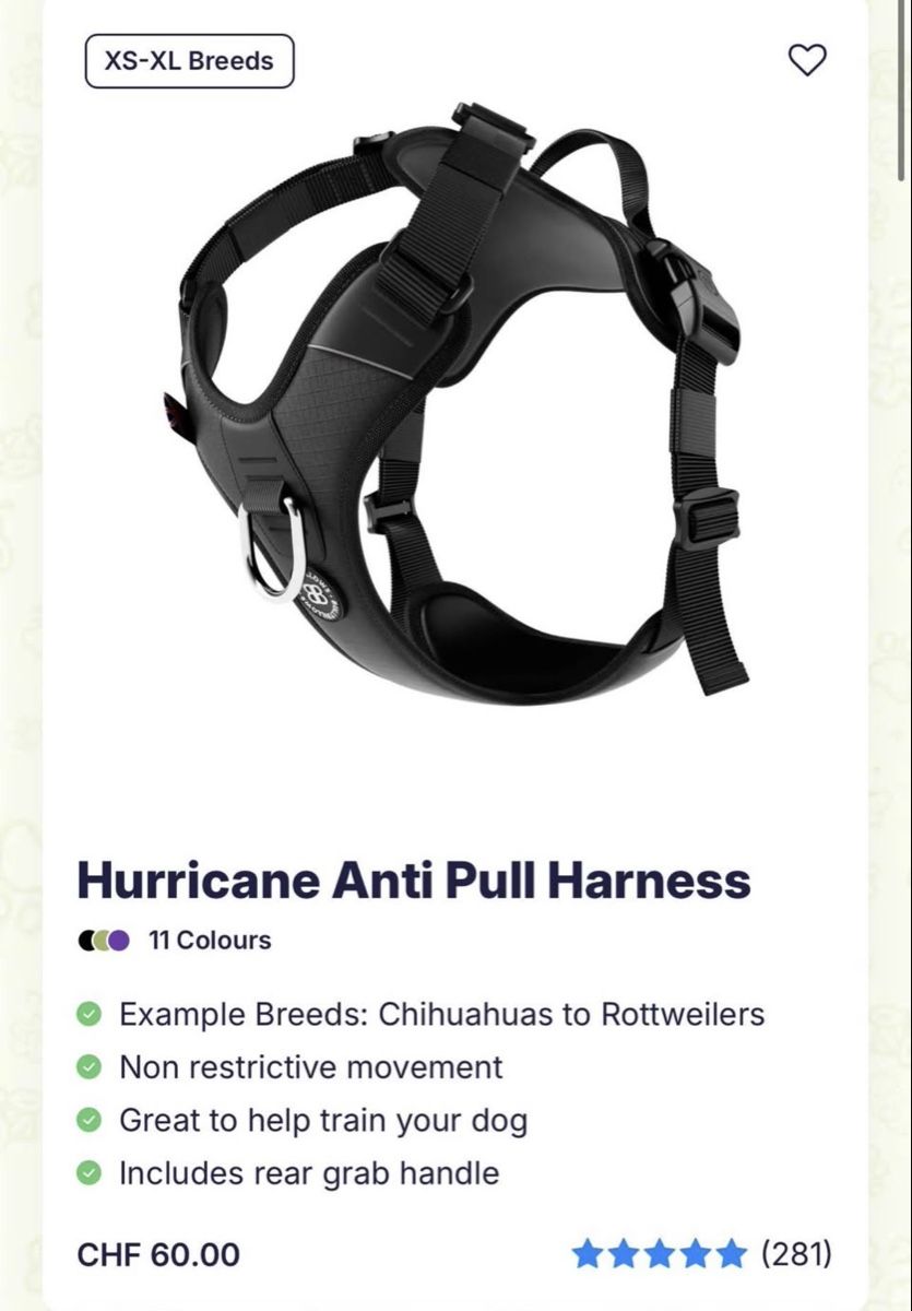 Accessoires: Anti Pull Harness  | Avec Handle - Noir B – Neuf avec emballage d'origine à Avenches par cristianasilva00 2