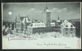 Zürich, Mondscheinkarte, Landesmuseum um 1900