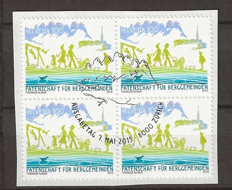 Tutti i francobolli: B1552 - Communes montagne  B4 1er j. – Usato da Trélex venduto da Phil_Albert
