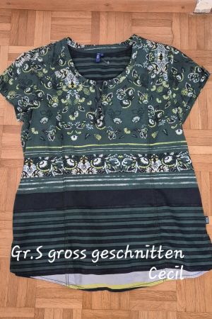 Damen Cecil T-Shirt Grösse S, kurzarm gemustert guter Zustan