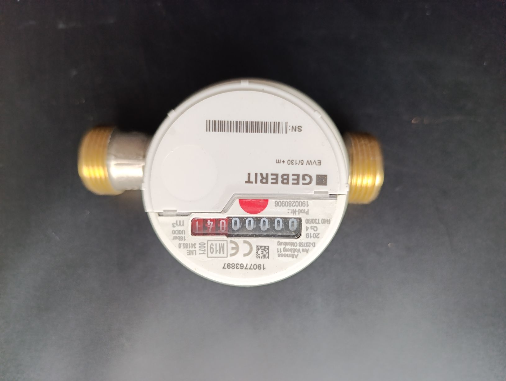 Misurare: Neue GEBERIT Pusch Fit Wasserzähler G1" PN 16, – Nuovo e nell'imballaggio originale da St. Margrethen SG venduto da alfapeugeot10 1
