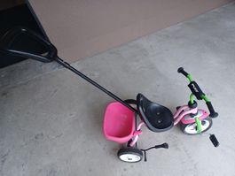 Puky Dreirad mit Schubstange, pink/grün, Top Zustand!