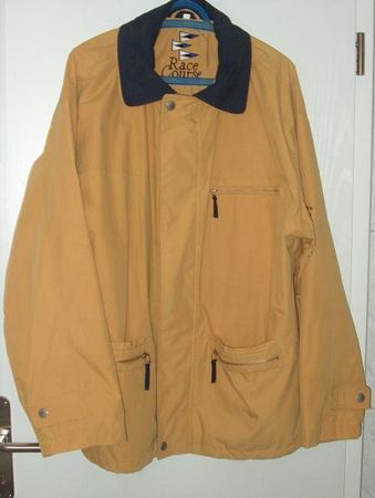 Neuw. Jacke (Mischgewebe) leicht gefüttert - gelb/marine - G