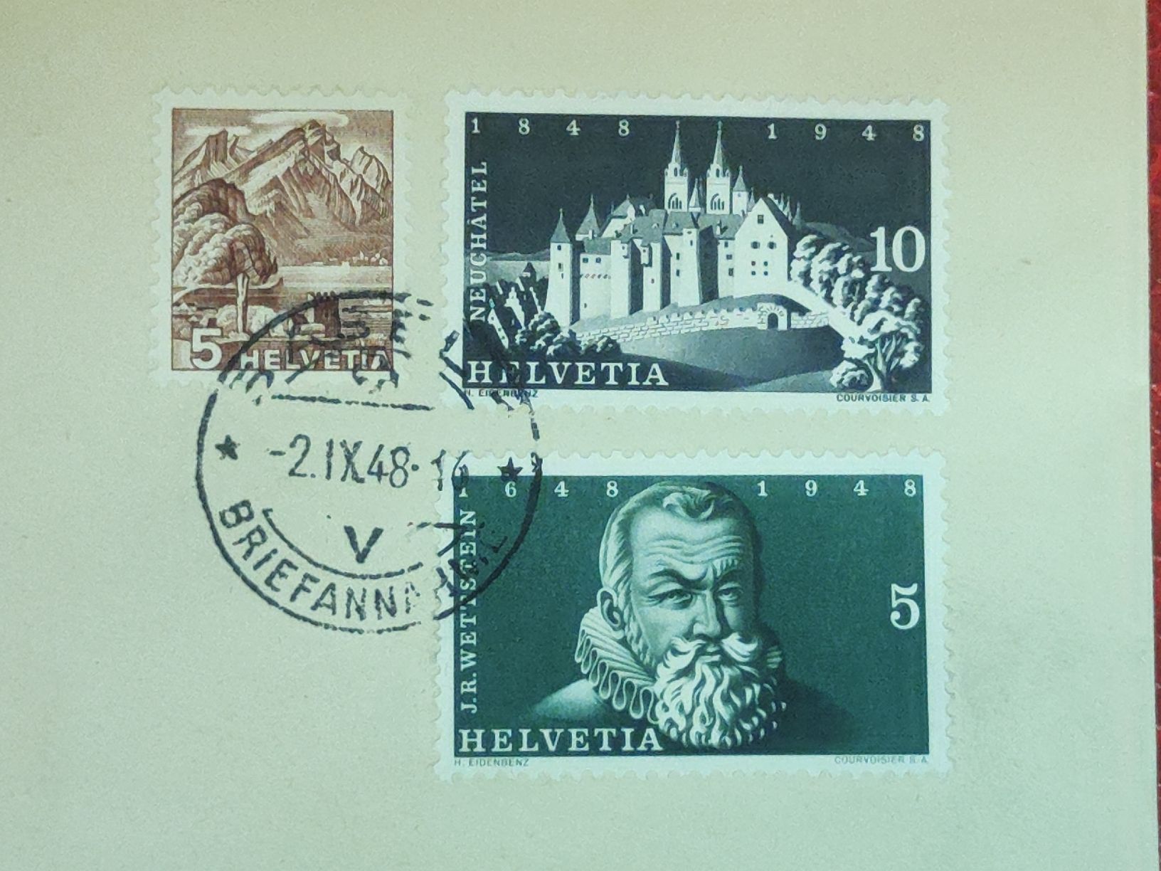 Tous les timbres: Bedarfsbrief Basel-Chur 1948 – D'occasion à Gossau SG par mog_2q7f 1