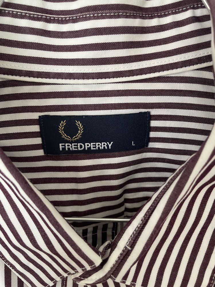 Fred Perry Camicie: Fred Perry Hemd gestreift bordeaux L – Usato da Stäfa venduto da hag_7wls 1