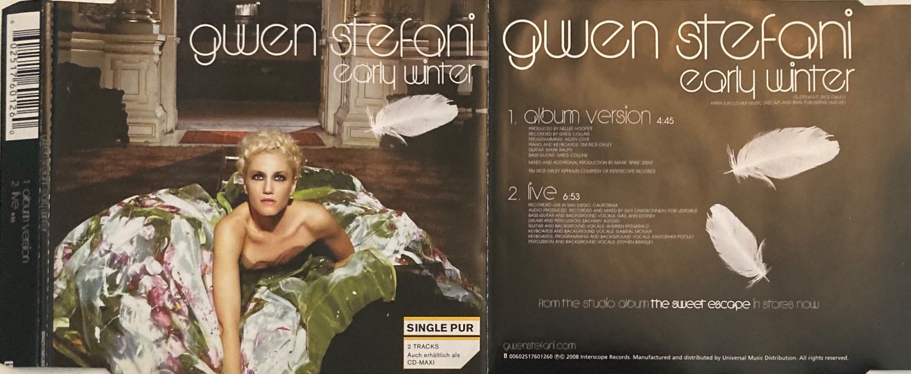 CD: GWEN STEFANI - EARLY WINTER – Usato da Poliez-Pittet venduto da Newtown-Records