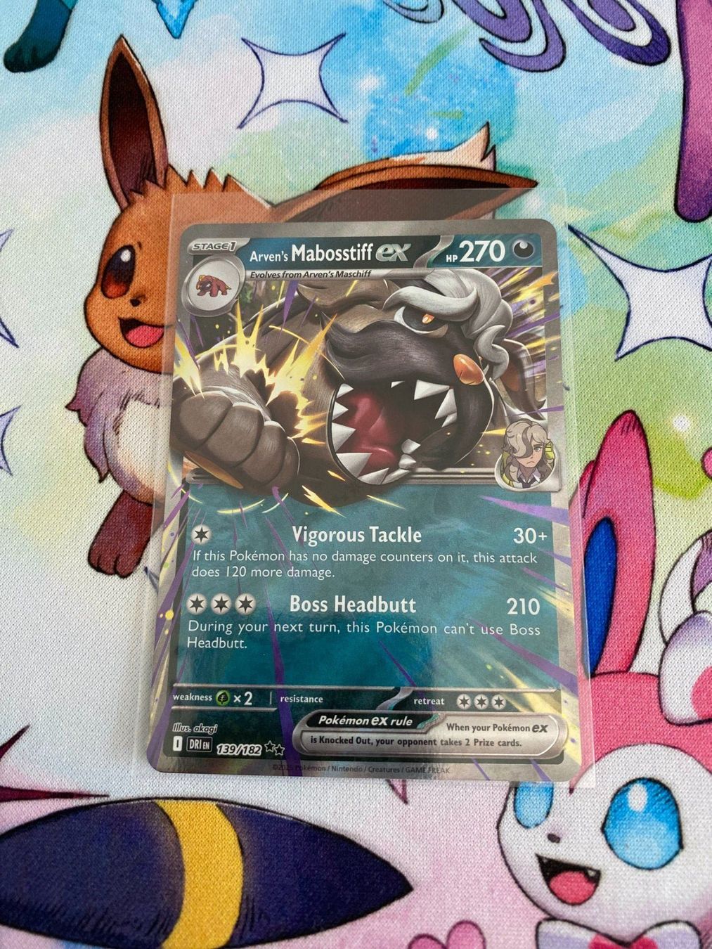 Pokémon Carte collezionabili: Pokemon Arvens Mabosstiff ex 139/182 DRI – Usato da Grindelwald venduto da TSG-G-Town