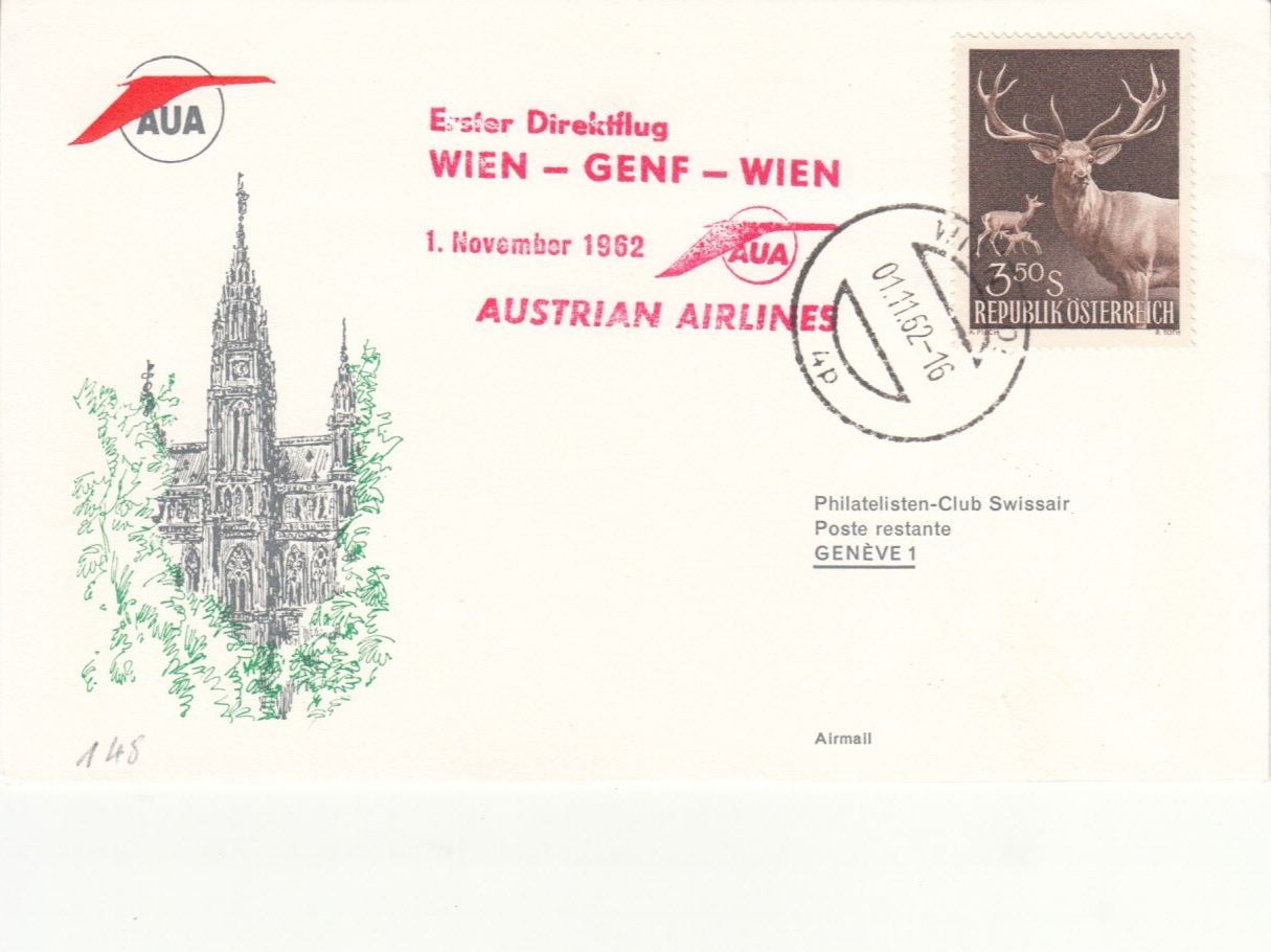 Tutti i francobolli: SLH RF 62.32 a  Wien-Genève – Usato da Bürglen TG venduto da StampGraf
