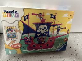 Ravensburger Puzzle Play 2x24 Teile Piratenschiff Top!