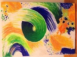 Tolles Acrylbild mit Strukturmalerei