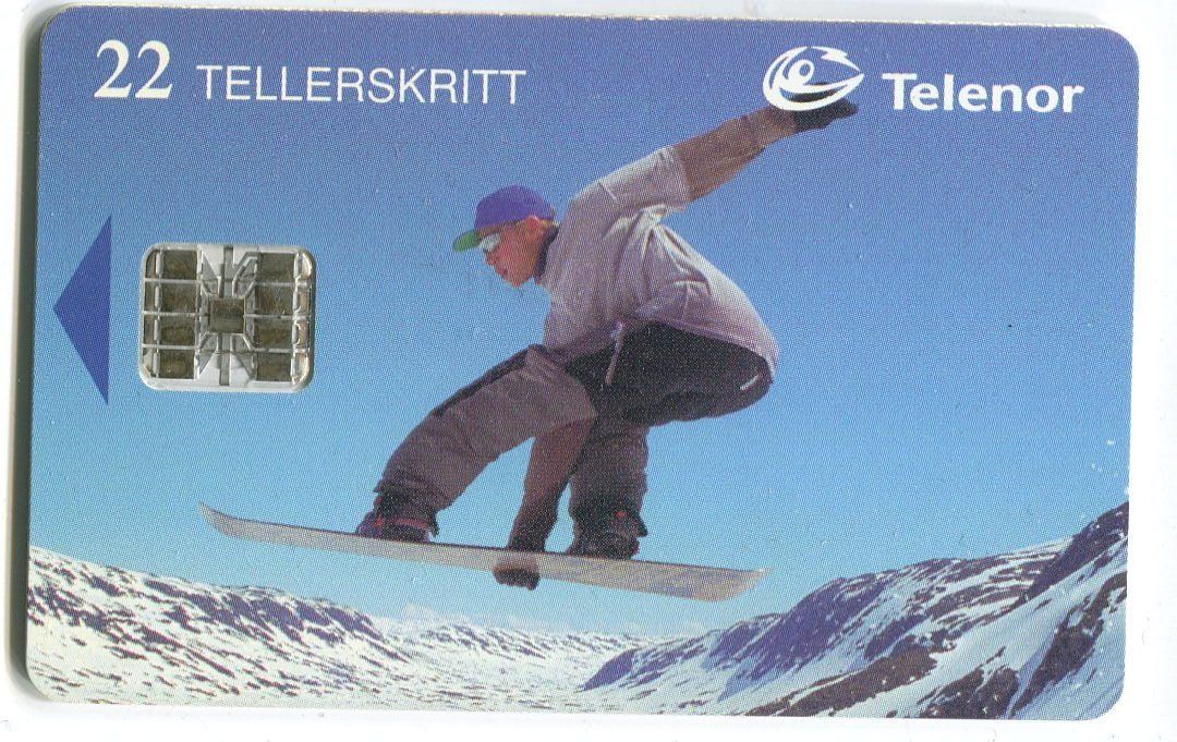 Schede telefoniche: Telefonkarte "Snowboarden". Norwegen. – Usato da Basel venduto da Butsch5
