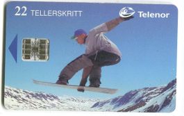 Telefonkarte "Snowboarden". Norwegen.