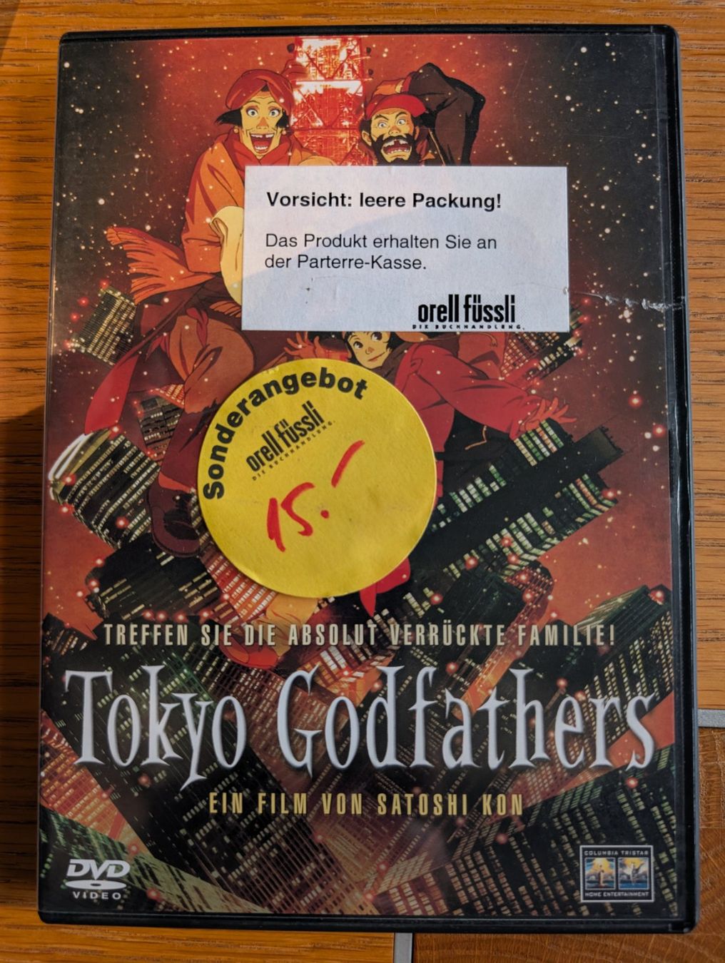 Alle DVDs: Tokyo Godfathers DVD – Gebraucht aus Zürich von Haha11