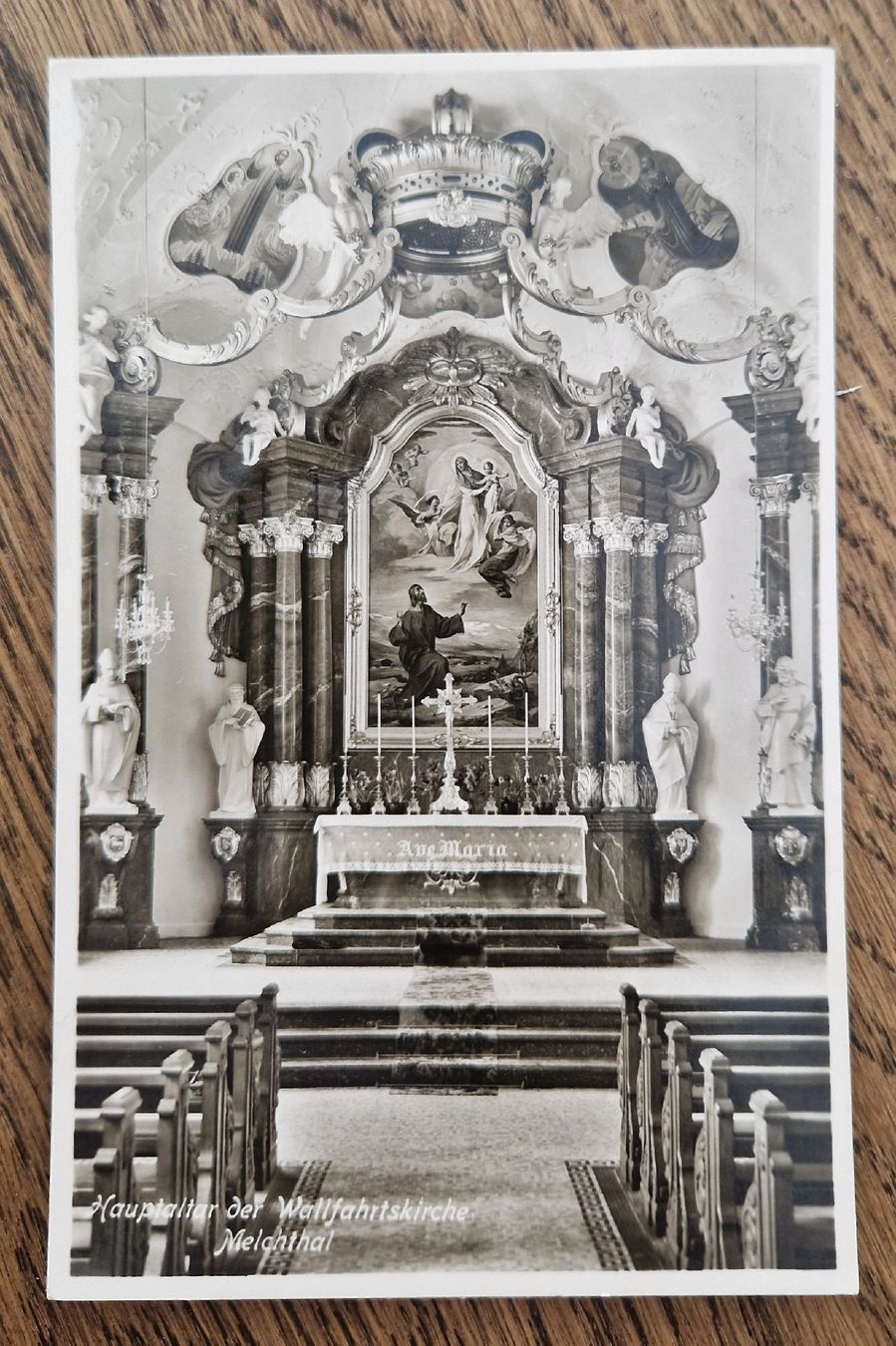 Cartoline postali: Hauptaltar Wallfahrtskirche Melchthal 1937 – Usato da Ebikon venduto da Donar50
