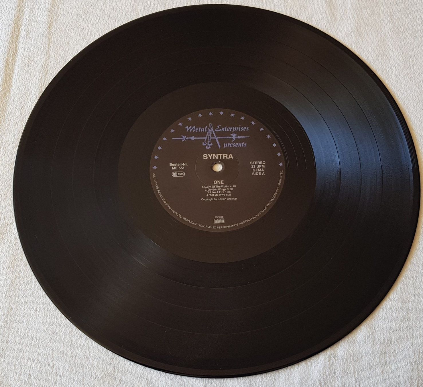 Schallplatten: Syntra - One - LP - 1990 - First Press - Metal Enterprises – Gebraucht aus Uster von Zardodel 2