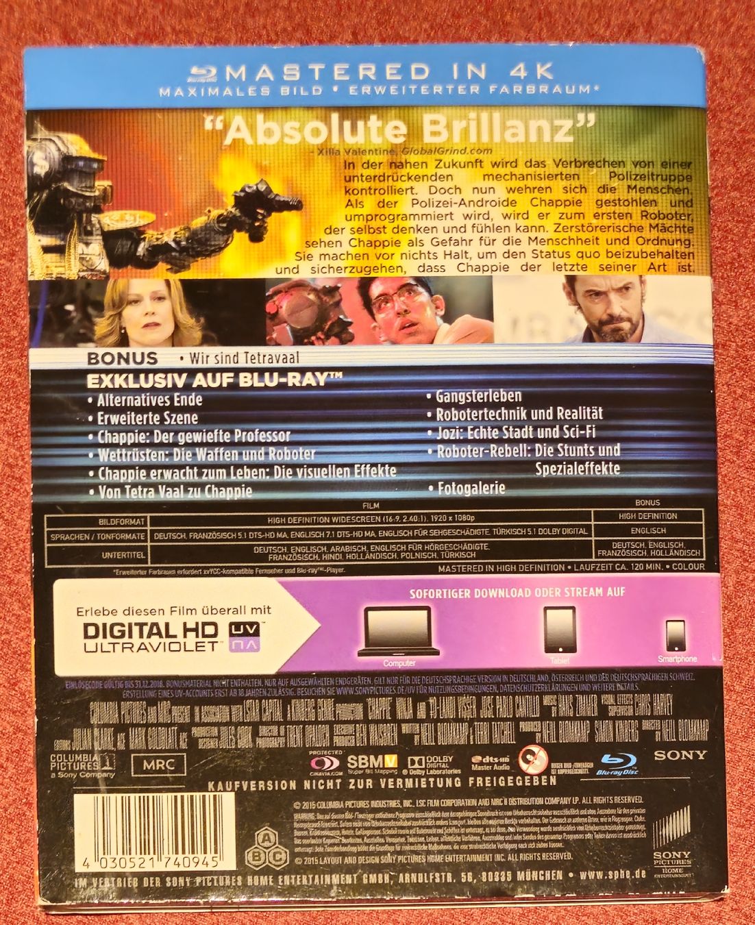 Alle DVDs: Chappie Blu-ray – Gebraucht aus Auslikon von pacomugi 1