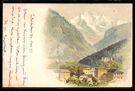 Interlaken, Teilansicht mit Jungfrau