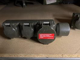 2 Elektroverteiler Metall Armee mit FI