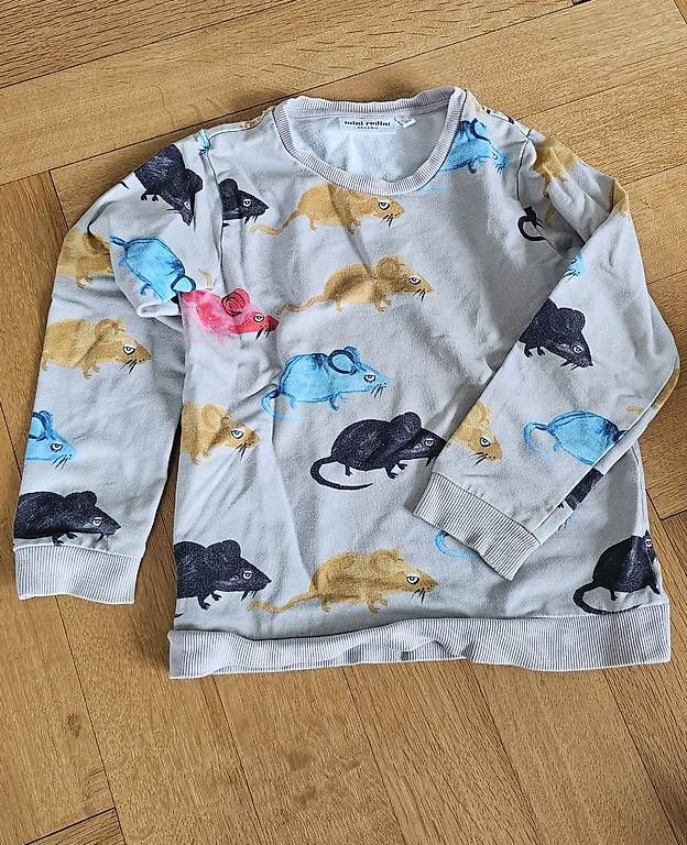 Maglioni & Felpe: Mini Rodini Organic Pulli Gr. 116/122  Mäuse Print – Usato da Zürich venduto da swidi