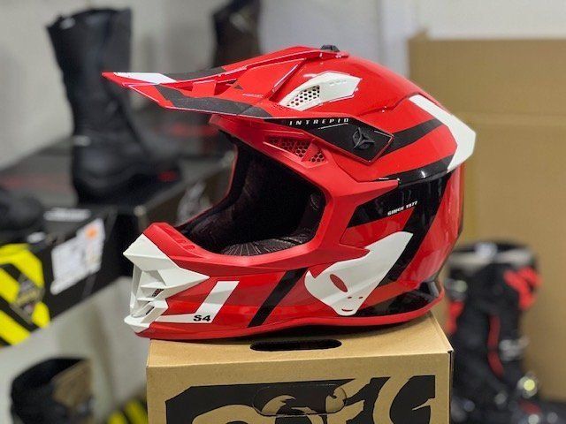 Caschi & visiere: Casco cross Ufo Intrepid rosso S – Nuovo e nell'imballaggio originale da Chiasso venduto da motoutlet 1