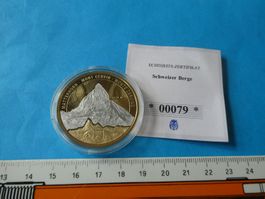 vergoldete Medaille 40 mm PP, Matterhorn