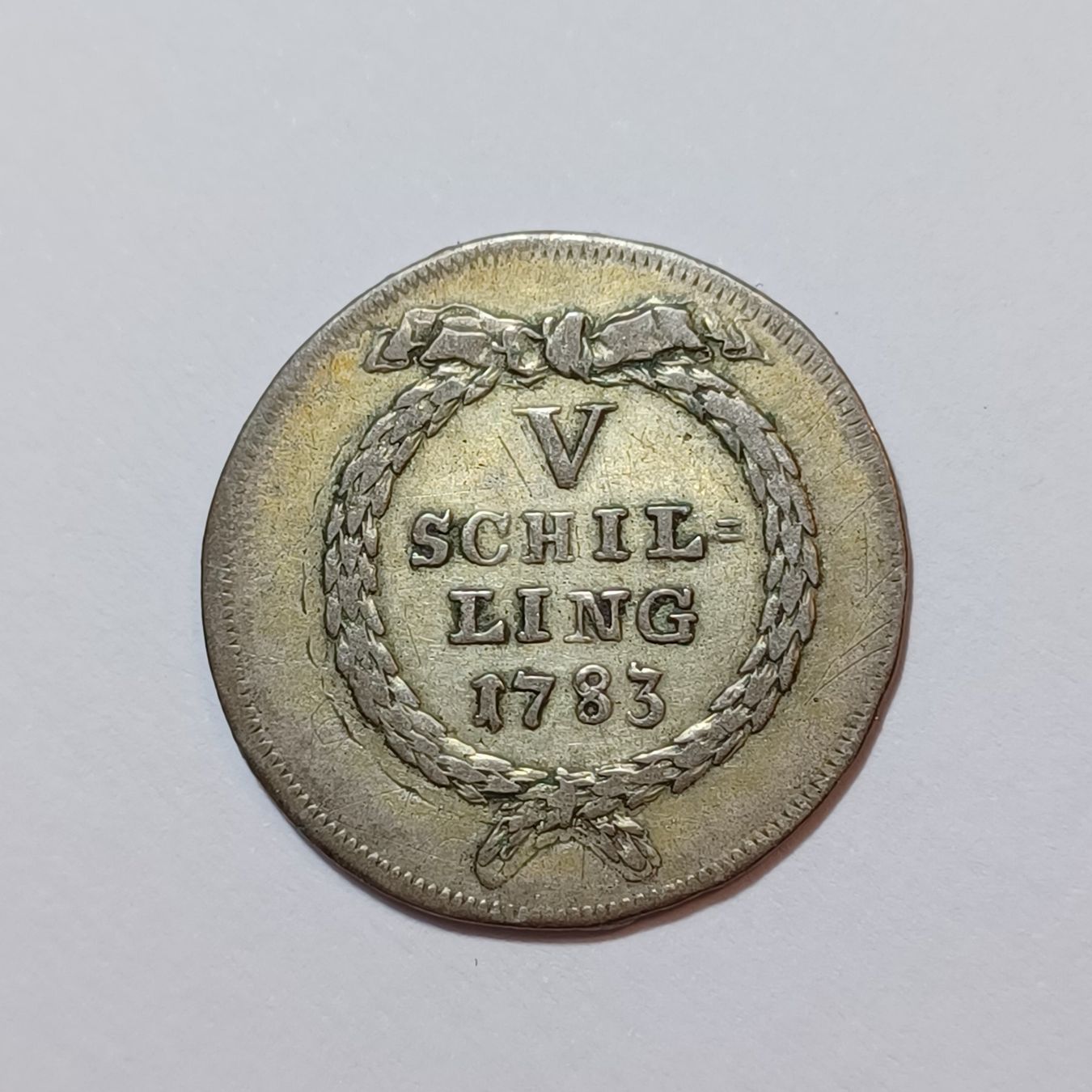 Tutti le monete: 5 Schilling 1783 Zürich – Usato da Pfäffikon ZH venduto da Schweizer_Muenzen