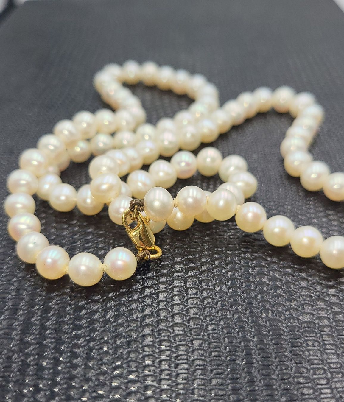 Ketten: 585 Gold Perlen Kette Mit Gold Verschluss – Gebraucht aus Wald ZH von Dasilver 6