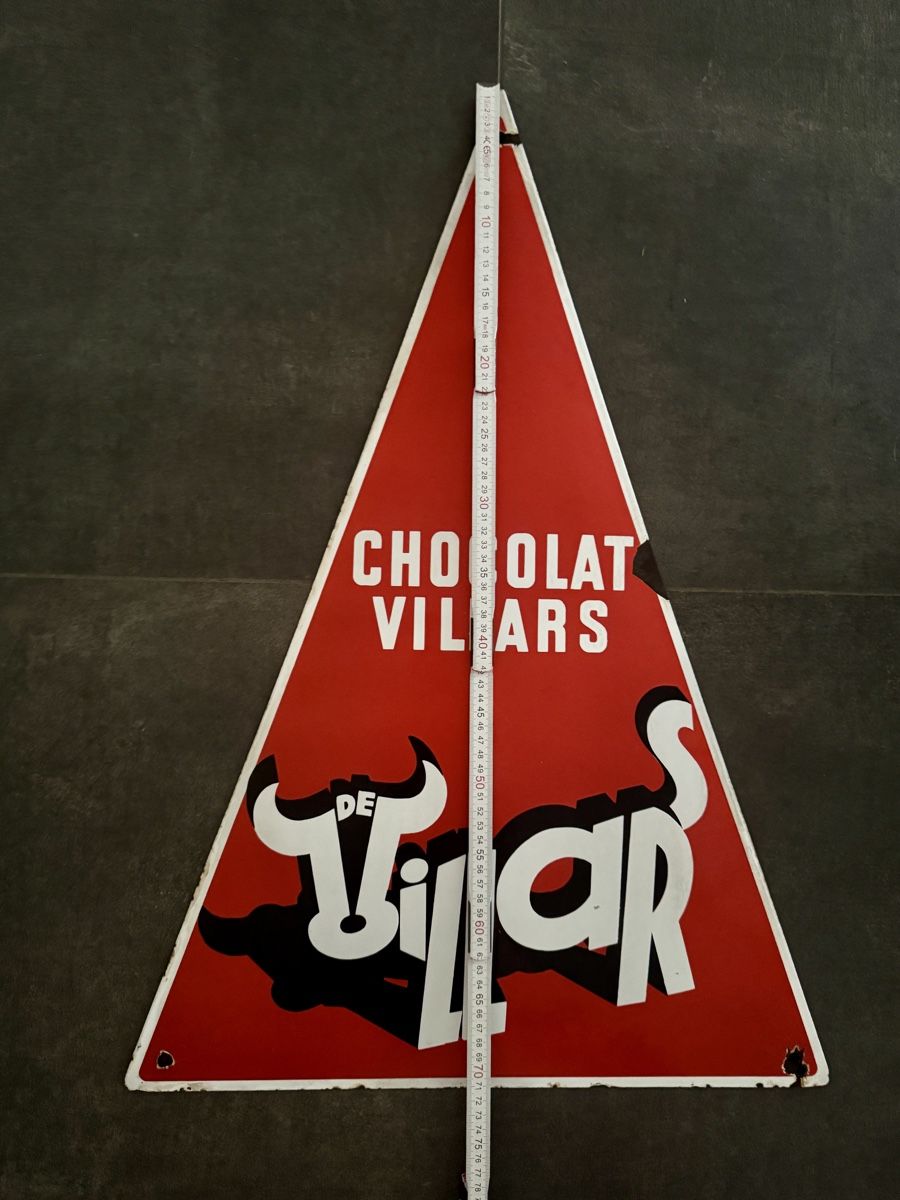 Insegne: Emailschild Chocolat Villars Freiburg – Usato da Oberwil BL venduto da FASDINATION_11 6