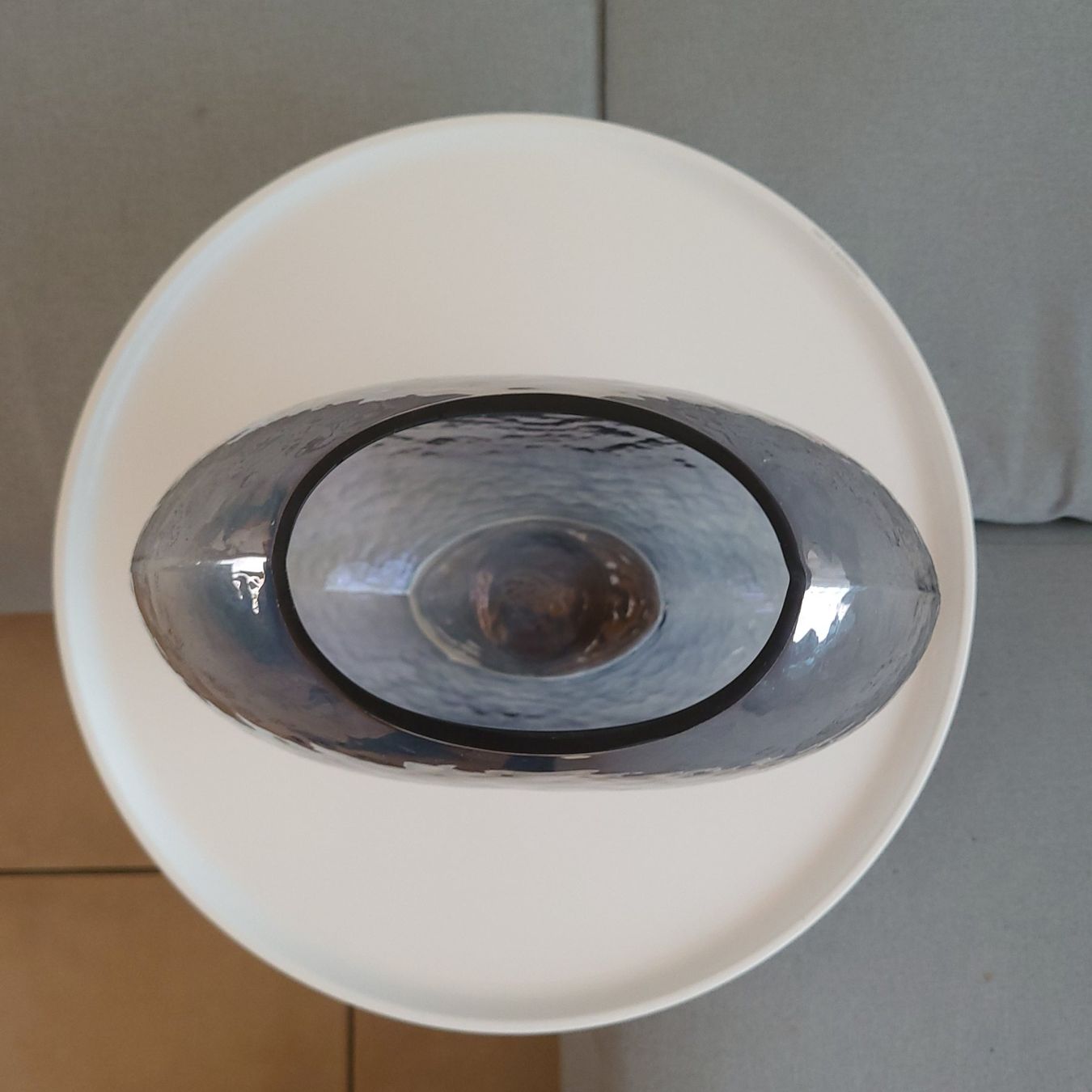 Vasi & Recipienti: Runde, gewölbte Vase aus Rauchglas – Usato da Savièse venduto da qm2710 3