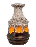 Vase Strehla 1267 Fat Lava Orange Vintage 60s' 70s' 24 cm