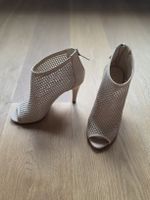 Peeptoe Sandalette von Pasito, Leder beige Grösse 37