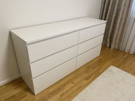 Weiss Kommode 6 Schubladen Guter Zustand abholbereit