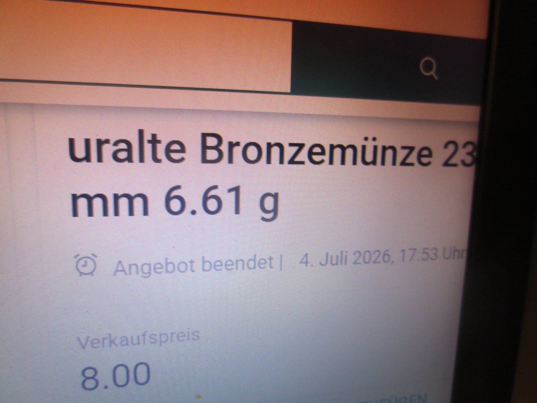 Toutes les monnaies: Uralte Bronzemünze   23 mm     6.61 g – D'occasion à Weier im Emmental par waefler03 2