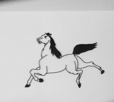 Dekoratives Pferd Metall Deko Wandbild