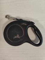 Flexi Rollleine, zuverlässig, Grösse M, 8m, Band grau