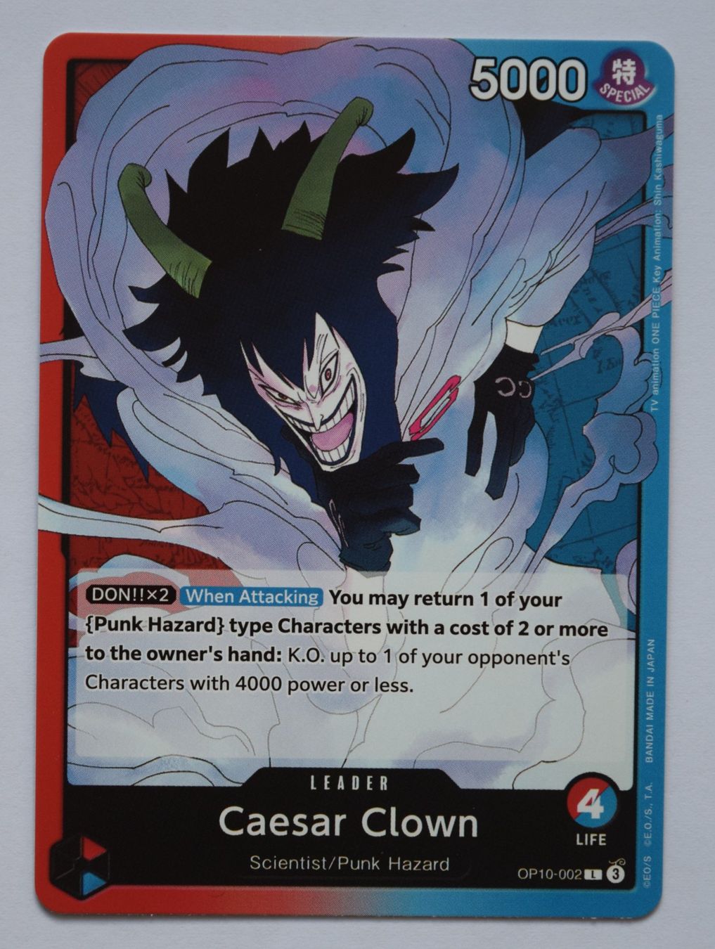 Bandai Sammelbilder & Trading cards: One Piece Caesar Clown OP10-002 L – Gebraucht aus Lugano von VlaseCard