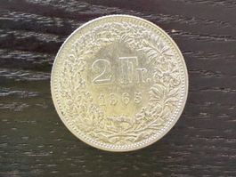 1 x 2 Franken Schweiz 1965 – zirkuliert