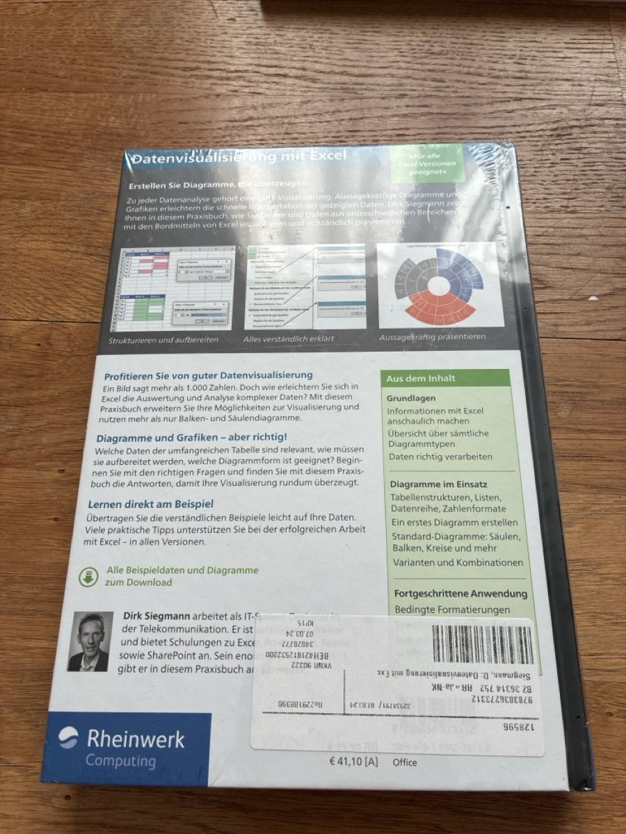 Libri: Fachbuch Datenvisualisierung mit Excel Dirk Siegmann neu – Nuovo e nell'imballaggio originale da Lyss venduto da SirStockosBirkos 1