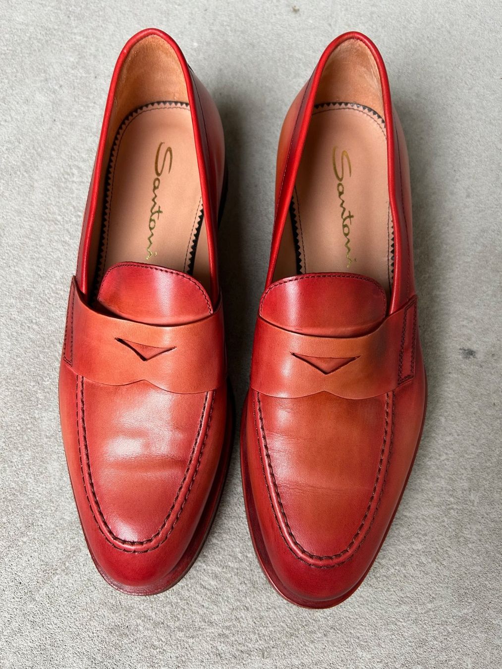 Santoni Damenschuhe: SANTONI Loafer rot – Neu (gemäss Beschreibung) aus Zürich von Viel_Freude_8 2