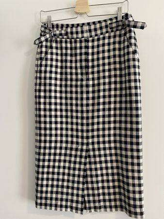 Jupe crayon Tara Jarmon vichy noir et blanc taille 36