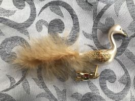 3 Stück goldener Mini-Halsvogel Christbaumschmuck
