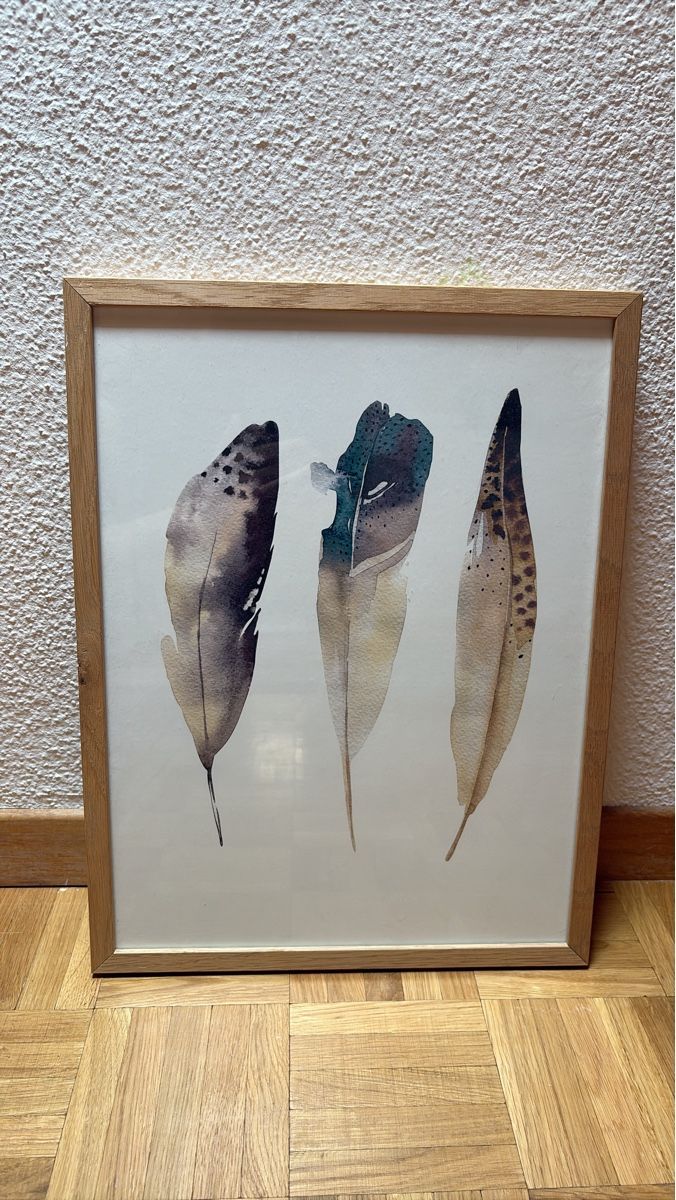 Tutte le decorazioni: Framed Feather Print Wall Art - Subtle Autumn Tones – Usato da Nyon venduto da tor_6gr5