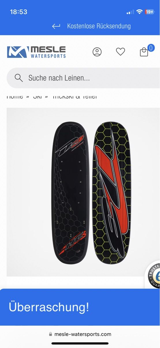 Planches de surf: Wassertrickski D3 – D'occasion à Wollerau par koiisler