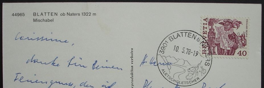 Cartes postales: BLATTEN on Naters – D'occasion à Jona par philajona 1