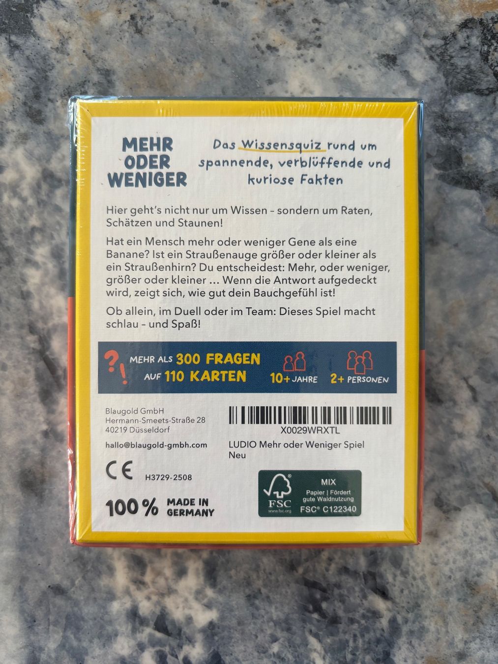 Giochi: Neues Quizspiel "Mehr oder Weniger" - Originalverpackt! – Nuovo e nell'imballaggio originale da Ardon venduto da ste_5wpz 1