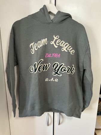 Kapuzenpullover Zara Grösse 164 Grau Team League New York